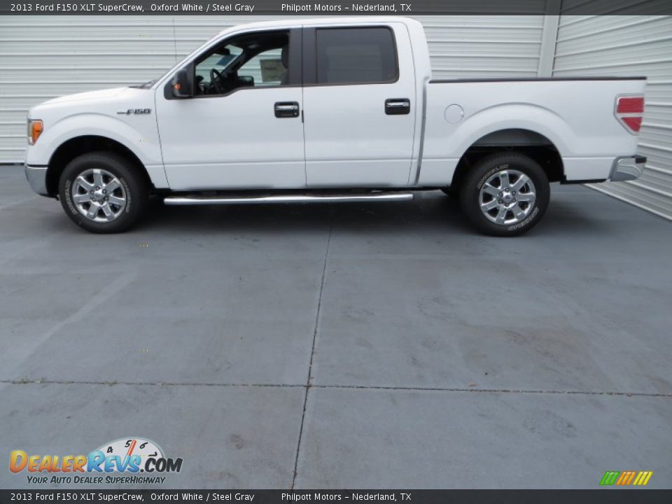 2013 Ford F150 XLT SuperCrew Oxford White / Steel Gray Photo #6