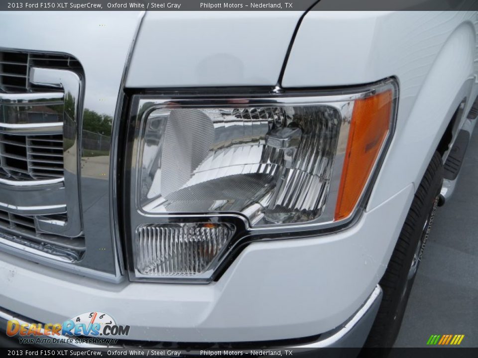 2013 Ford F150 XLT SuperCrew Oxford White / Steel Gray Photo #9