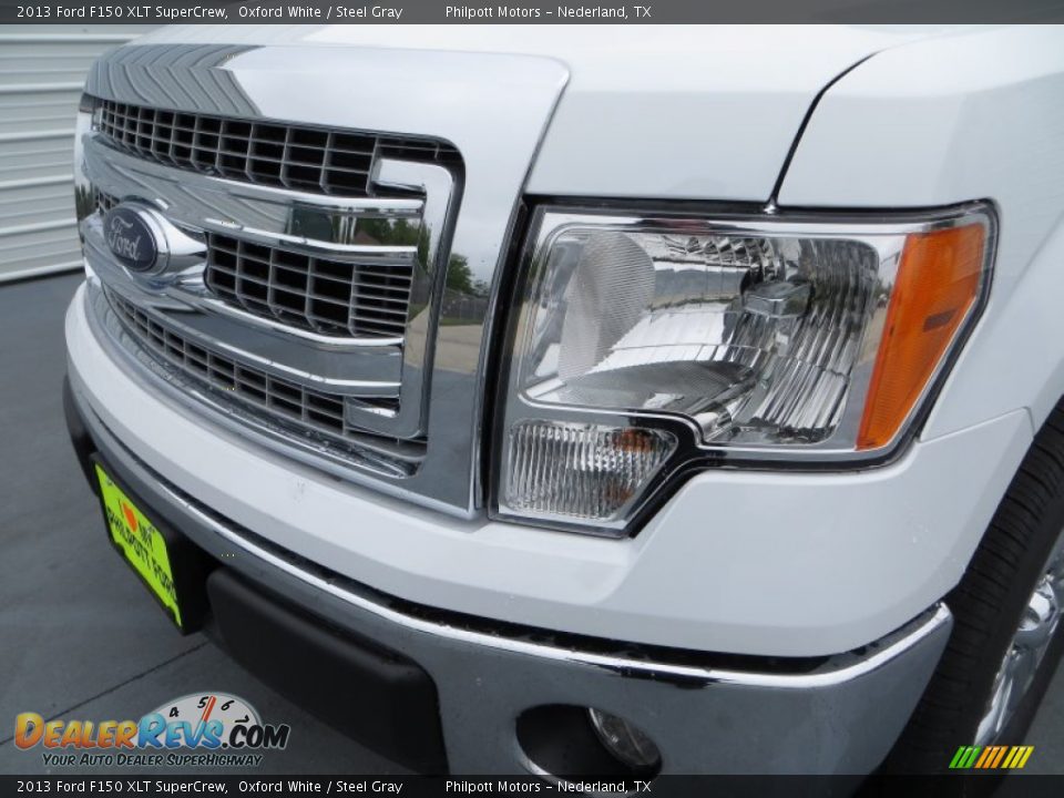 2013 Ford F150 XLT SuperCrew Oxford White / Steel Gray Photo #10
