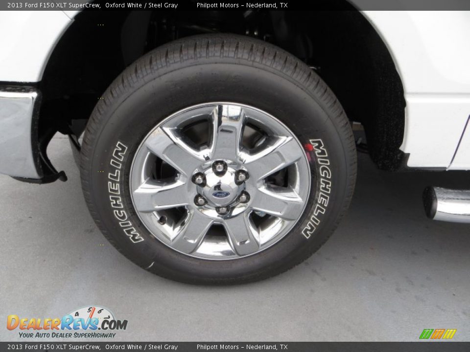 2013 Ford F150 XLT SuperCrew Oxford White / Steel Gray Photo #11