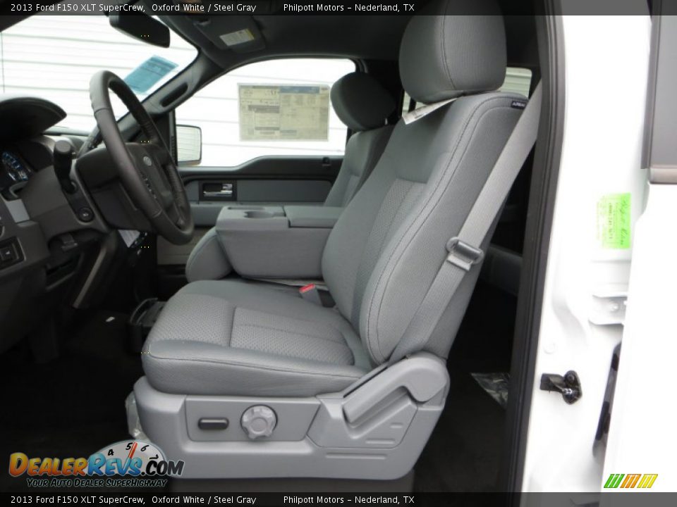 2013 Ford F150 XLT SuperCrew Oxford White / Steel Gray Photo #25