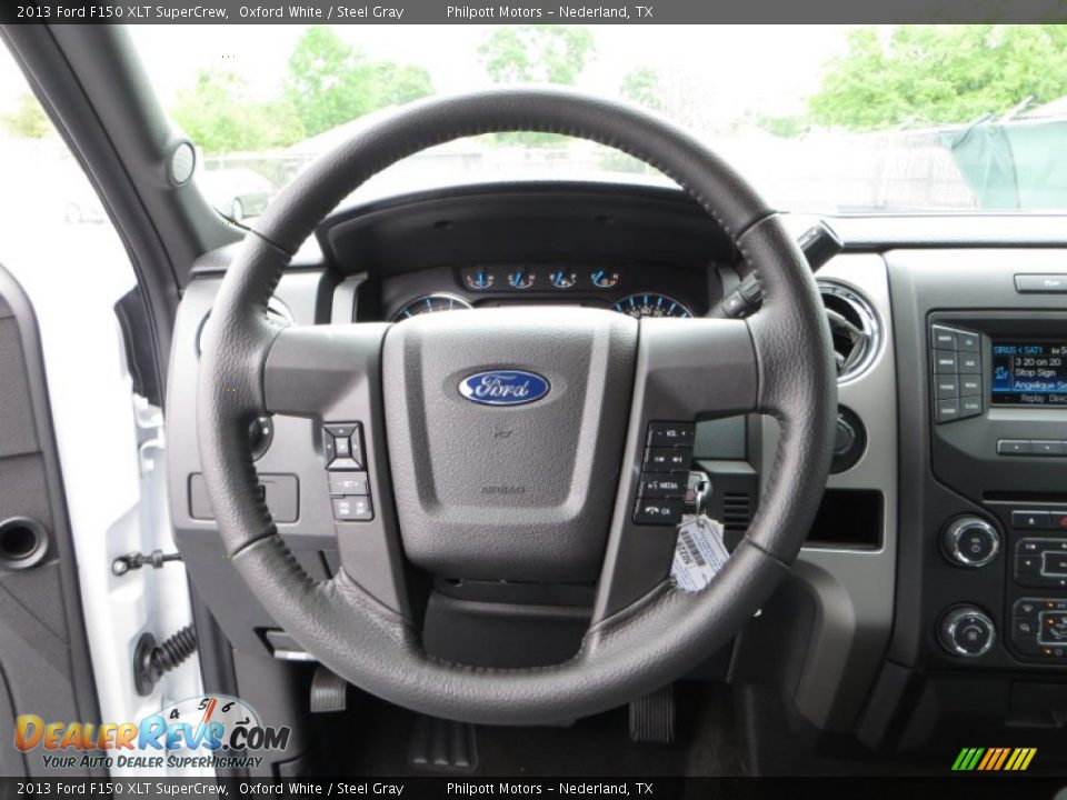 2013 Ford F150 XLT SuperCrew Oxford White / Steel Gray Photo #31