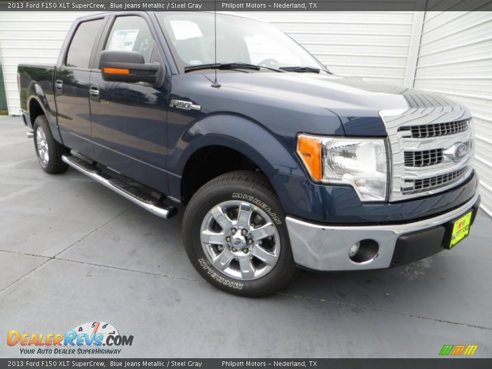 2013 Ford F150 XLT SuperCrew Blue Jeans Metallic / Steel Gray Photo #1