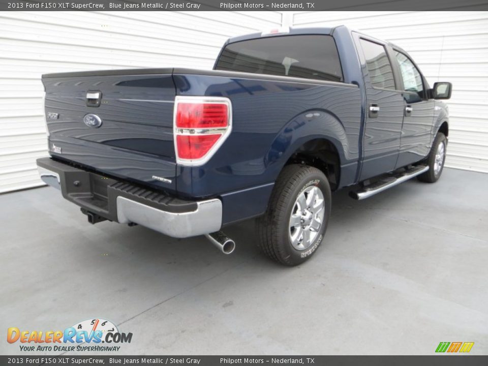 2013 Ford F150 XLT SuperCrew Blue Jeans Metallic / Steel Gray Photo #4