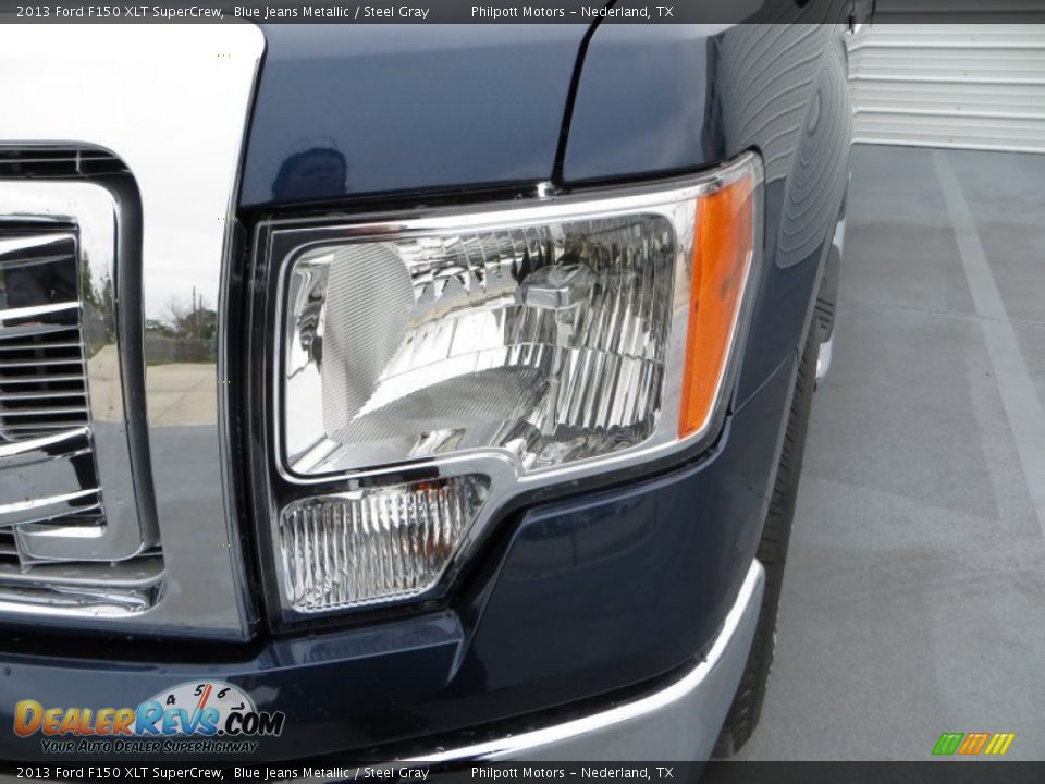 2013 Ford F150 XLT SuperCrew Blue Jeans Metallic / Steel Gray Photo #13