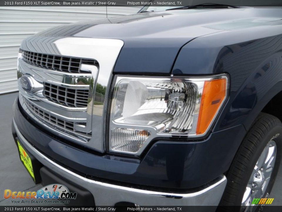 2013 Ford F150 XLT SuperCrew Blue Jeans Metallic / Steel Gray Photo #14