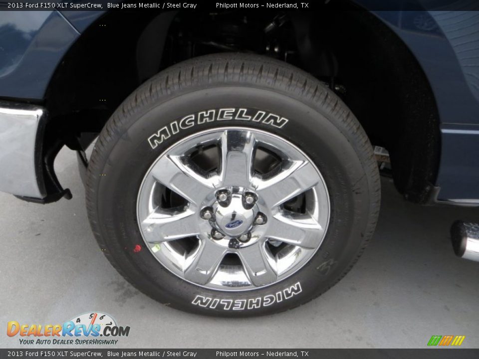 2013 Ford F150 XLT SuperCrew Blue Jeans Metallic / Steel Gray Photo #15