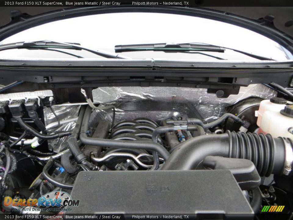2013 Ford F150 XLT SuperCrew Blue Jeans Metallic / Steel Gray Photo #22