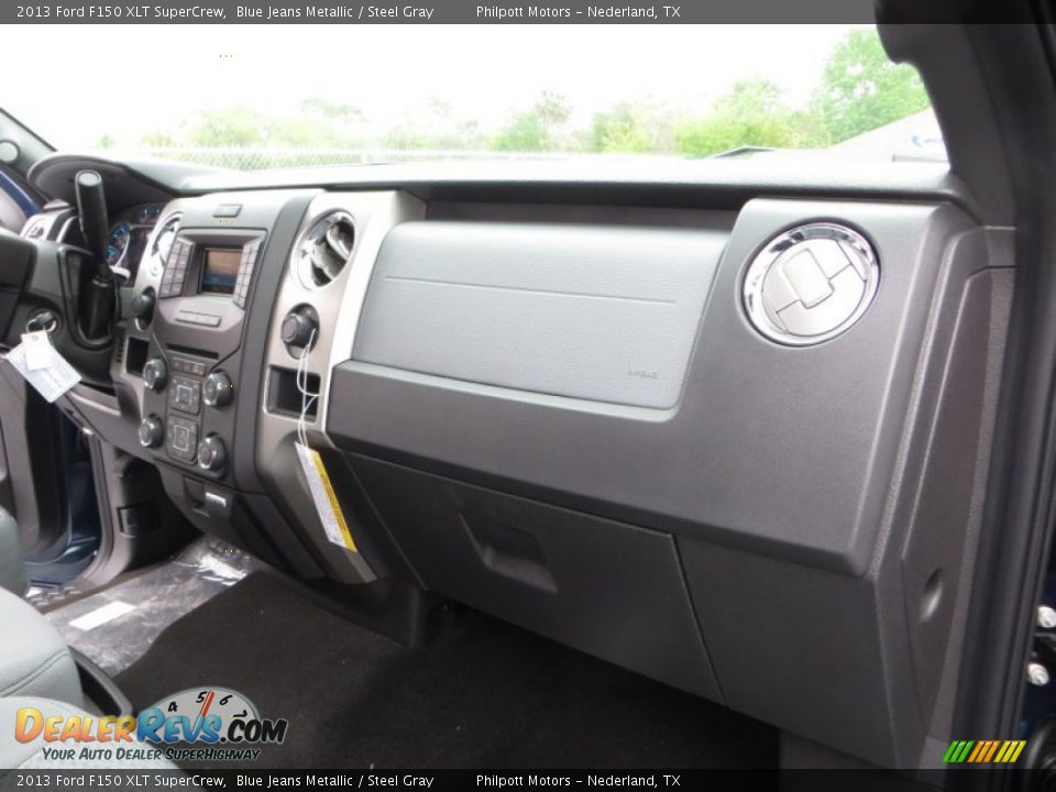 2013 Ford F150 XLT SuperCrew Blue Jeans Metallic / Steel Gray Photo #23