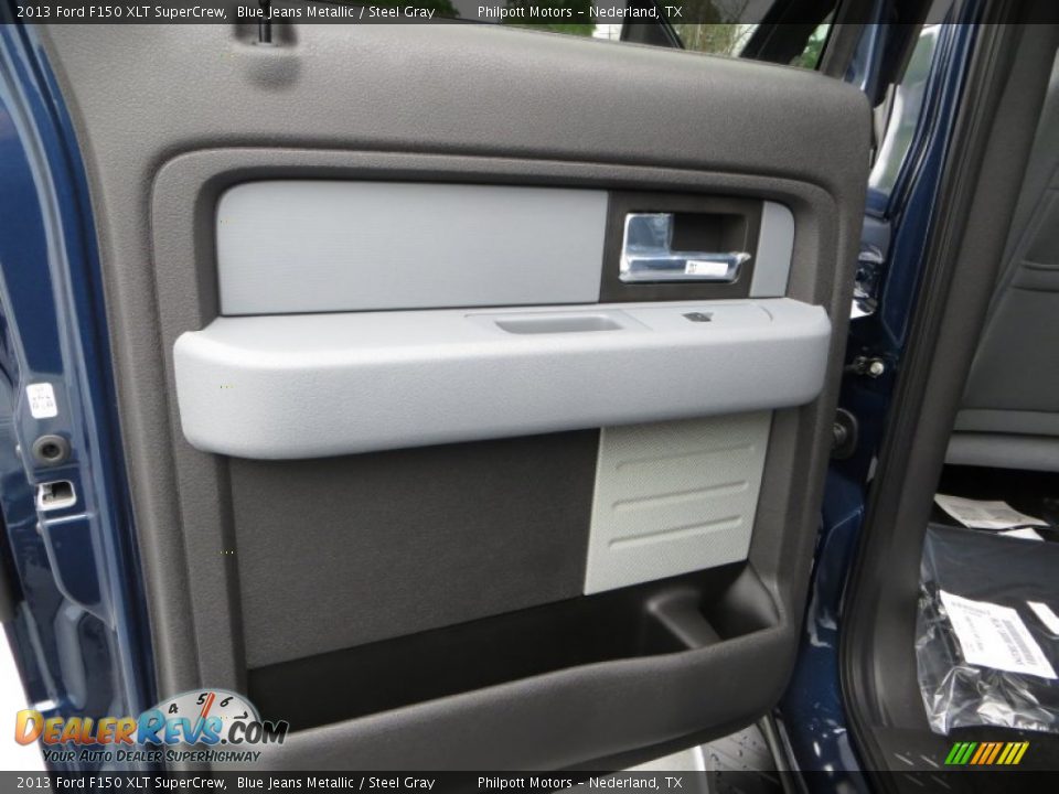 2013 Ford F150 XLT SuperCrew Blue Jeans Metallic / Steel Gray Photo #24
