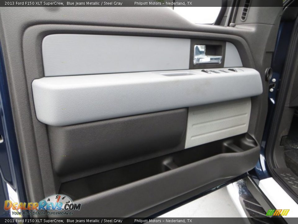 2013 Ford F150 XLT SuperCrew Blue Jeans Metallic / Steel Gray Photo #26