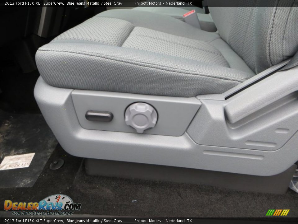 2013 Ford F150 XLT SuperCrew Blue Jeans Metallic / Steel Gray Photo #28