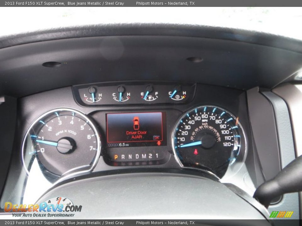 2013 Ford F150 XLT SuperCrew Blue Jeans Metallic / Steel Gray Photo #34