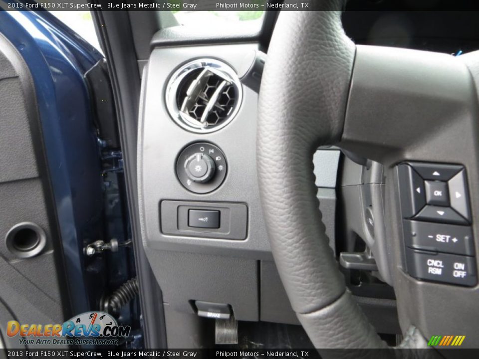 2013 Ford F150 XLT SuperCrew Blue Jeans Metallic / Steel Gray Photo #35