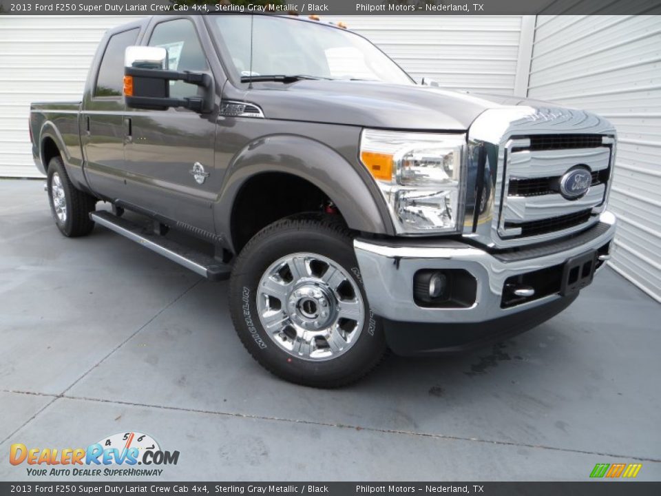 2013 Ford F250 Super Duty Lariat Crew Cab 4x4 Sterling Gray Metallic / Black Photo #2