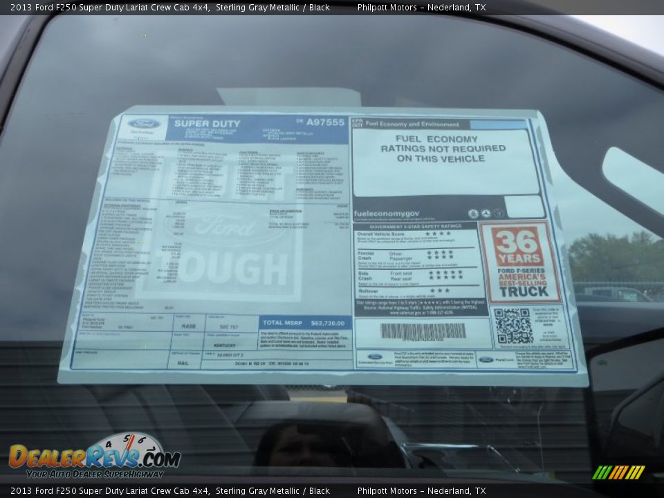 2013 Ford F250 Super Duty Lariat Crew Cab 4x4 Sterling Gray Metallic / Black Photo #34