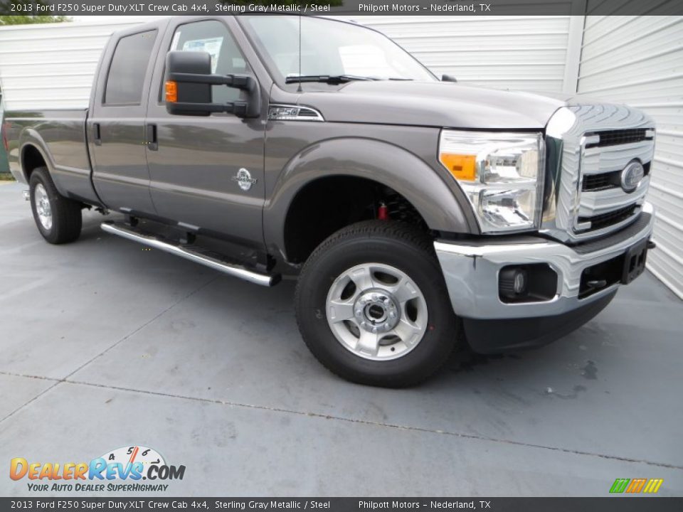 2013 Ford F250 Super Duty XLT Crew Cab 4x4 Sterling Gray Metallic / Steel Photo #2
