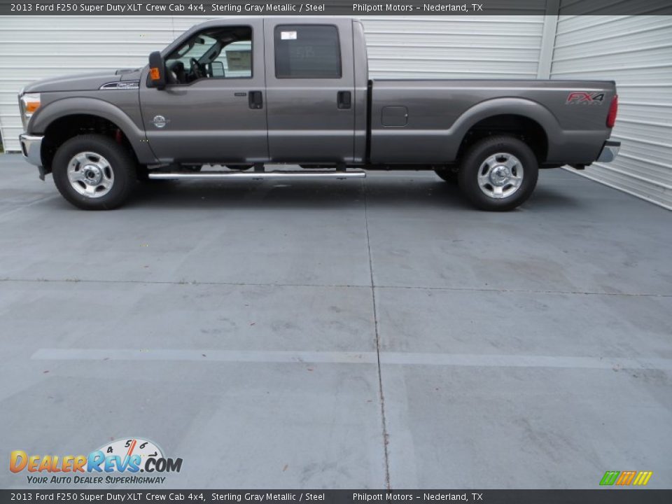 2013 Ford F250 Super Duty XLT Crew Cab 4x4 Sterling Gray Metallic / Steel Photo #8