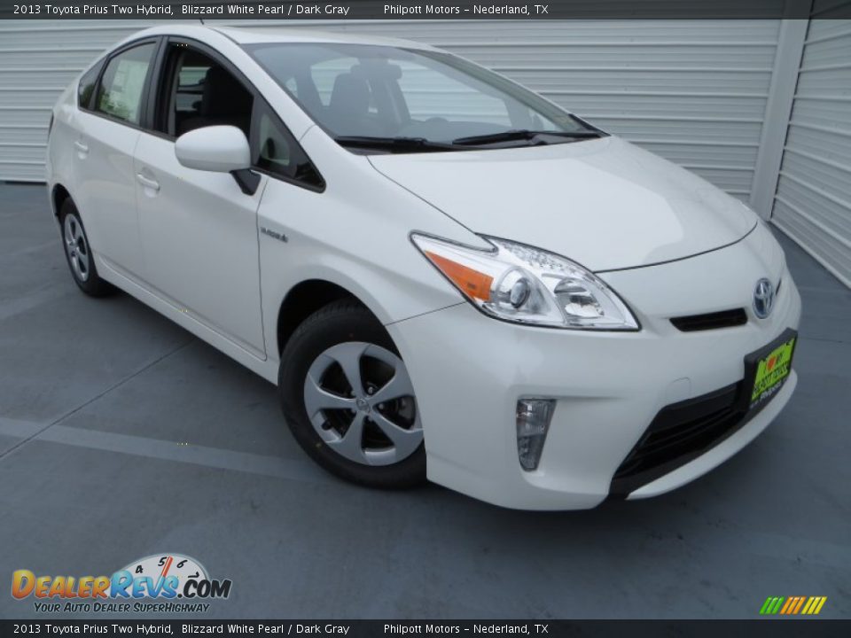 2013 Toyota Prius Two Hybrid Blizzard White Pearl / Dark Gray Photo #1