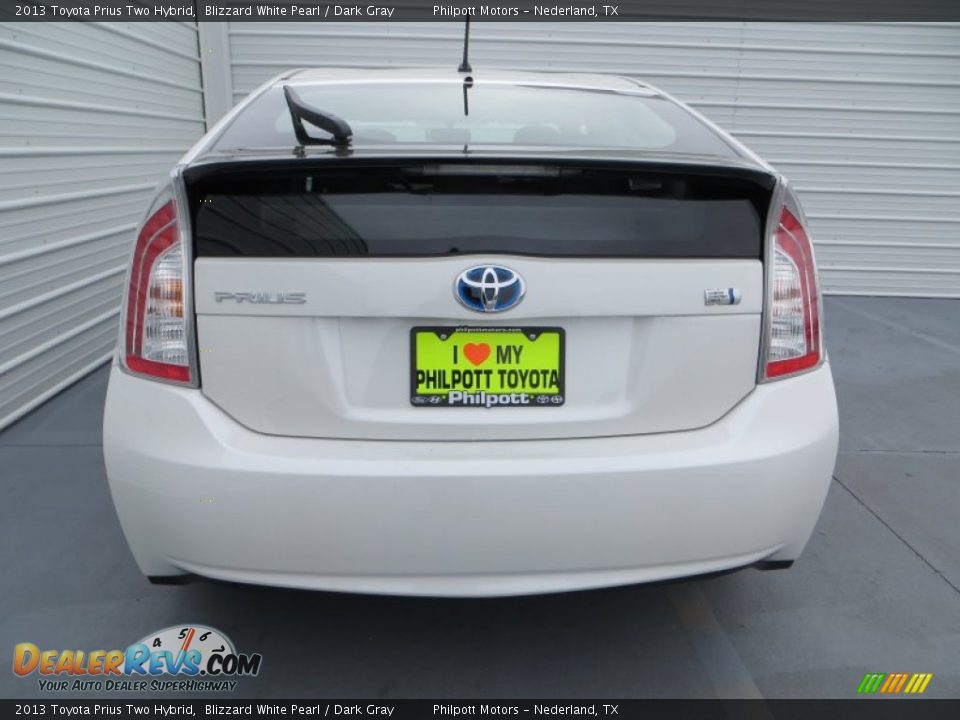 2013 Toyota Prius Two Hybrid Blizzard White Pearl / Dark Gray Photo #5