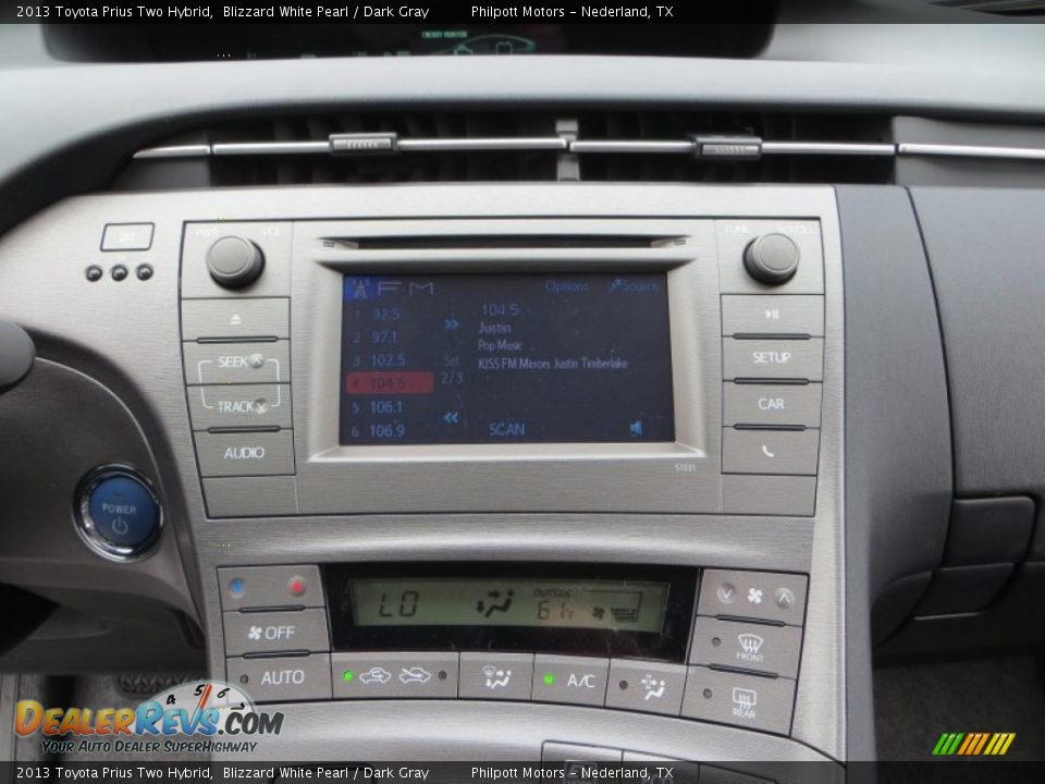 2013 Toyota Prius Two Hybrid Blizzard White Pearl / Dark Gray Photo #26