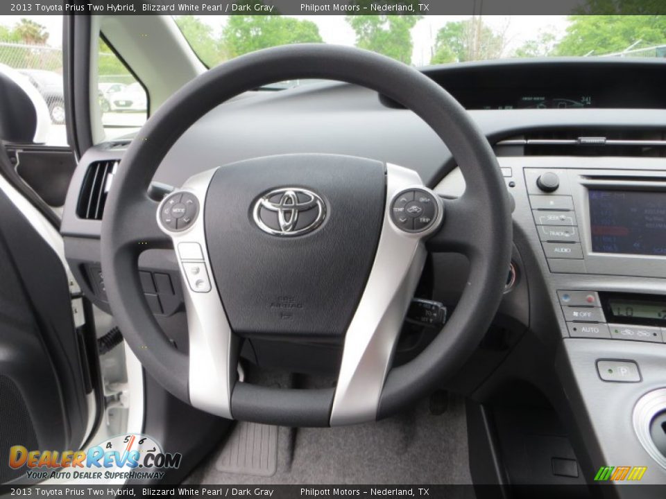 2013 Toyota Prius Two Hybrid Blizzard White Pearl / Dark Gray Photo #29