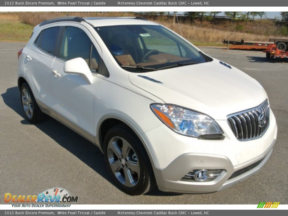 2013 Buick Encore Premium White Pearl Tricoat / Saddle Photo #2