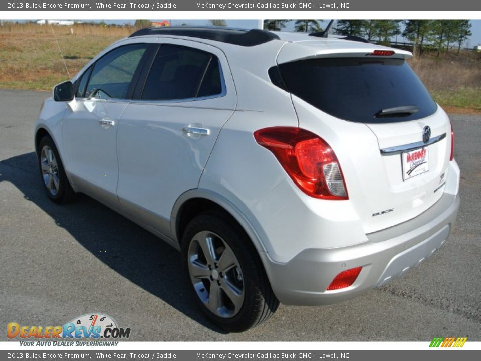 2013 Buick Encore Premium White Pearl Tricoat / Saddle Photo #4