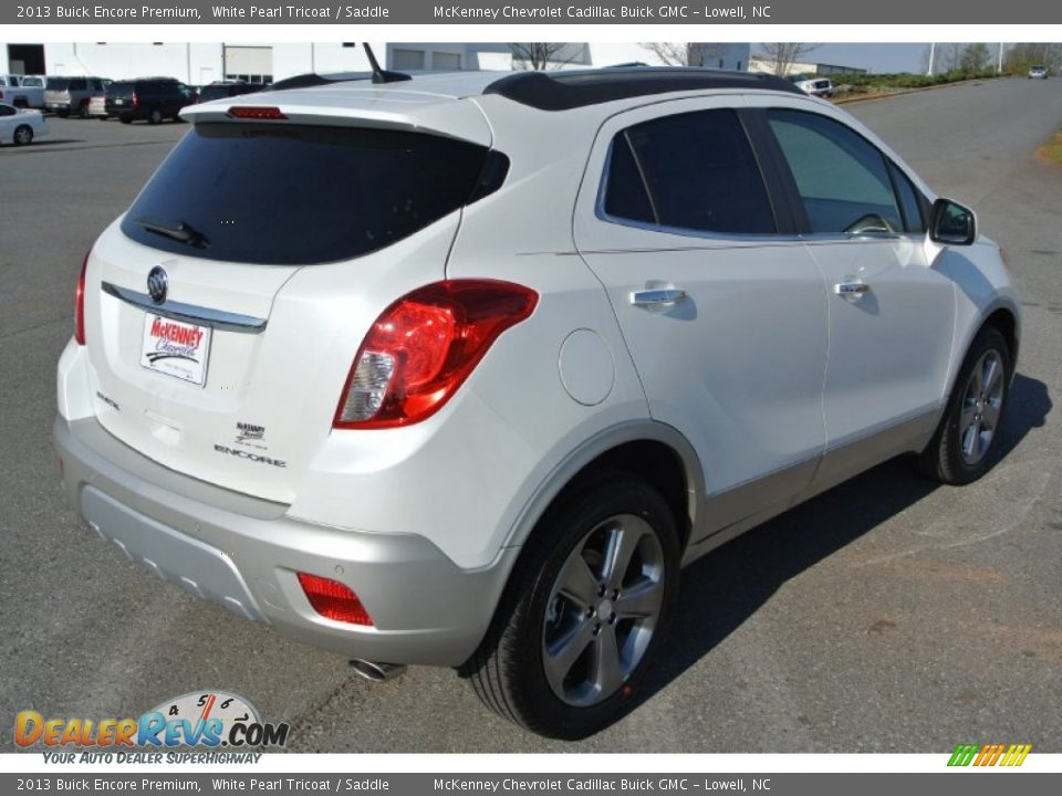 2013 Buick Encore Premium White Pearl Tricoat / Saddle Photo #5