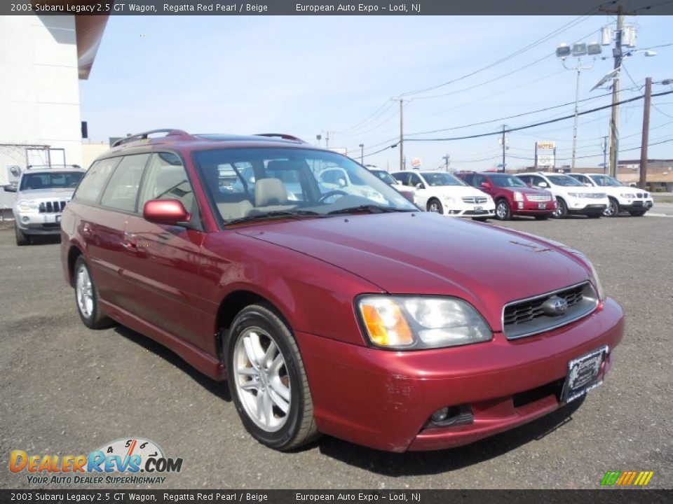 2003 Subaru Legacy 2.5 GT Wagon Regatta Red Pearl / Beige Photo #3