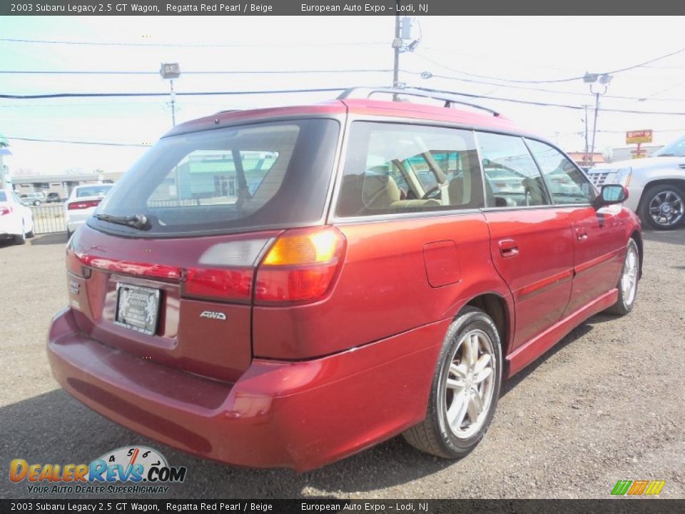 2003 Subaru Legacy 2.5 GT Wagon Regatta Red Pearl / Beige Photo #4