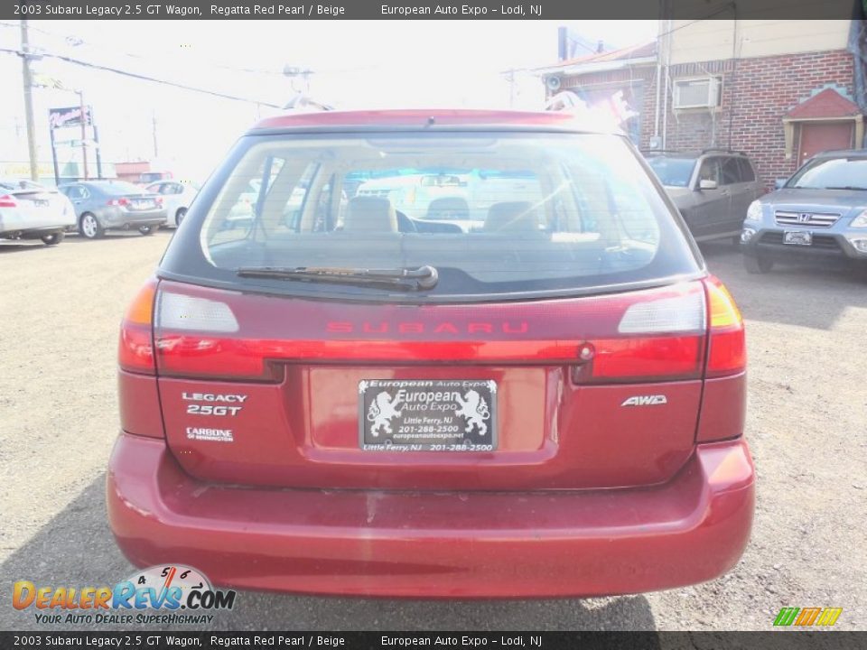 2003 Subaru Legacy 2.5 GT Wagon Regatta Red Pearl / Beige Photo #5