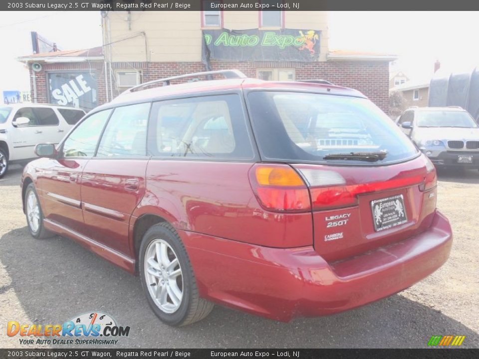 2003 Subaru Legacy 2.5 GT Wagon Regatta Red Pearl / Beige Photo #6