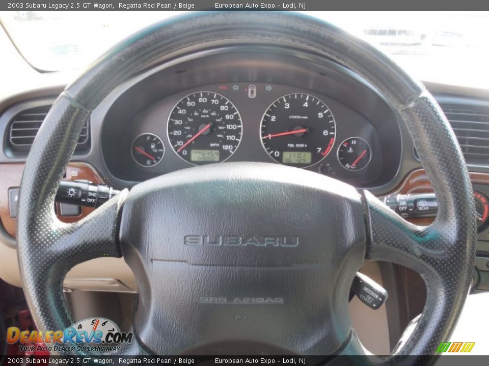 2003 Subaru Legacy 2.5 GT Wagon Regatta Red Pearl / Beige Photo #10