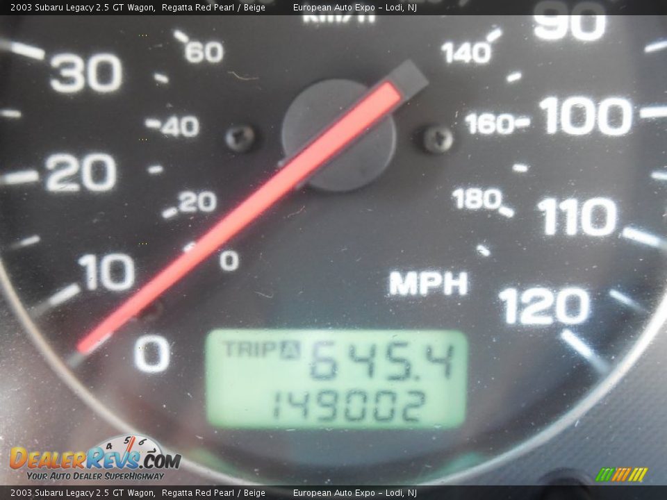 2003 Subaru Legacy 2.5 GT Wagon Regatta Red Pearl / Beige Photo #12