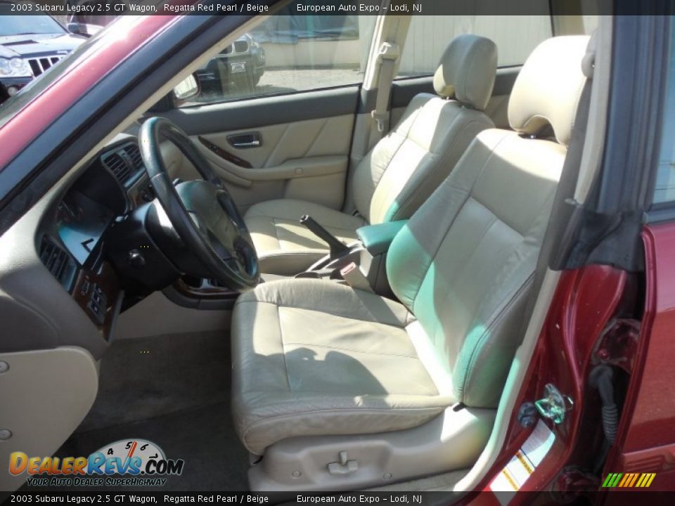 2003 Subaru Legacy 2.5 GT Wagon Regatta Red Pearl / Beige Photo #19