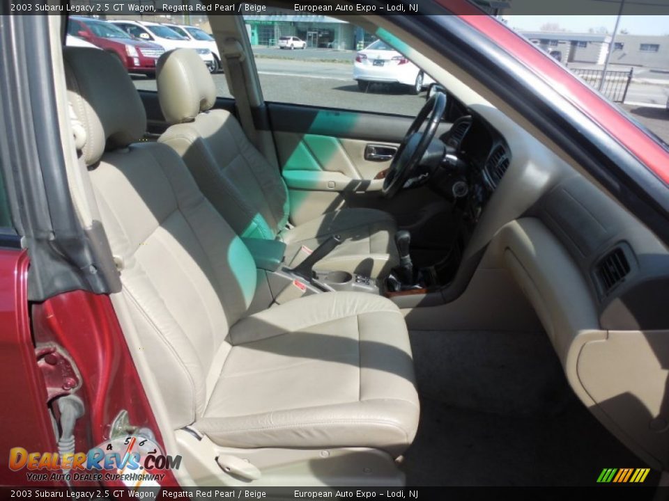 2003 Subaru Legacy 2.5 GT Wagon Regatta Red Pearl / Beige Photo #20