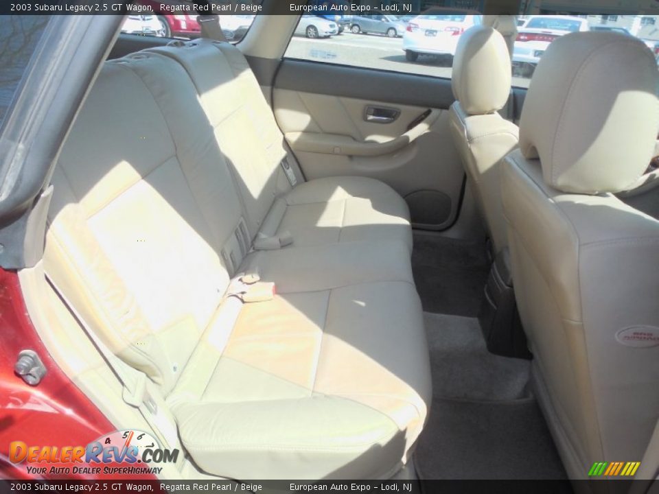 2003 Subaru Legacy 2.5 GT Wagon Regatta Red Pearl / Beige Photo #24