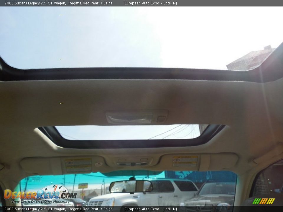 2003 Subaru Legacy 2.5 GT Wagon Regatta Red Pearl / Beige Photo #26