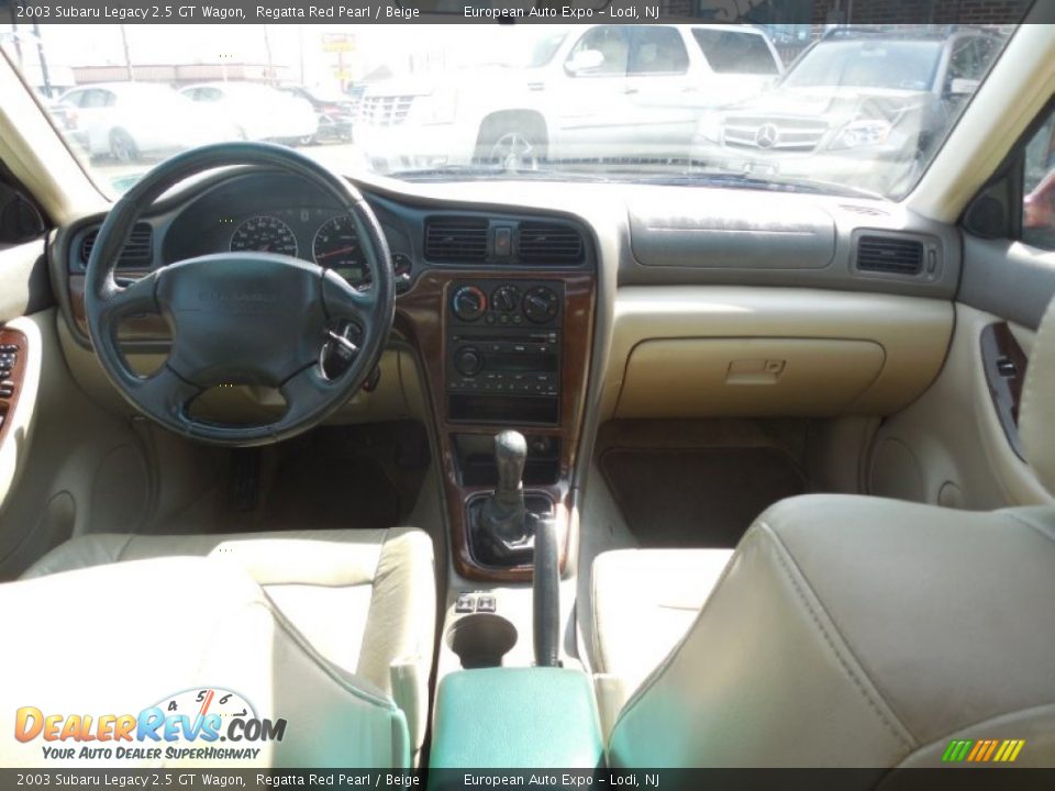2003 Subaru Legacy 2.5 GT Wagon Regatta Red Pearl / Beige Photo #27