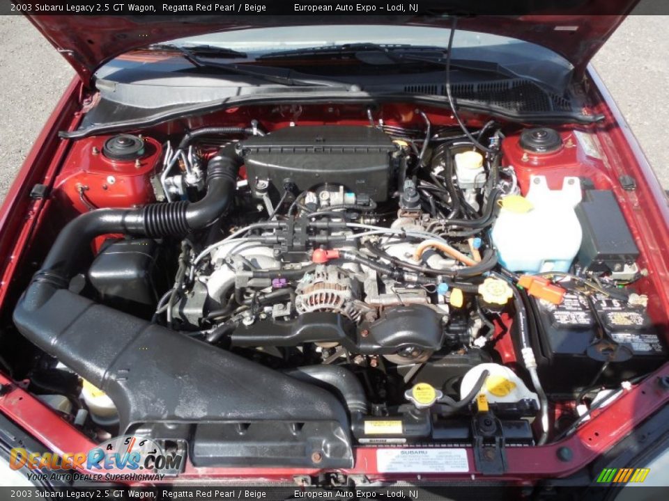 2003 Subaru Legacy 2.5 GT Wagon Regatta Red Pearl / Beige Photo #31
