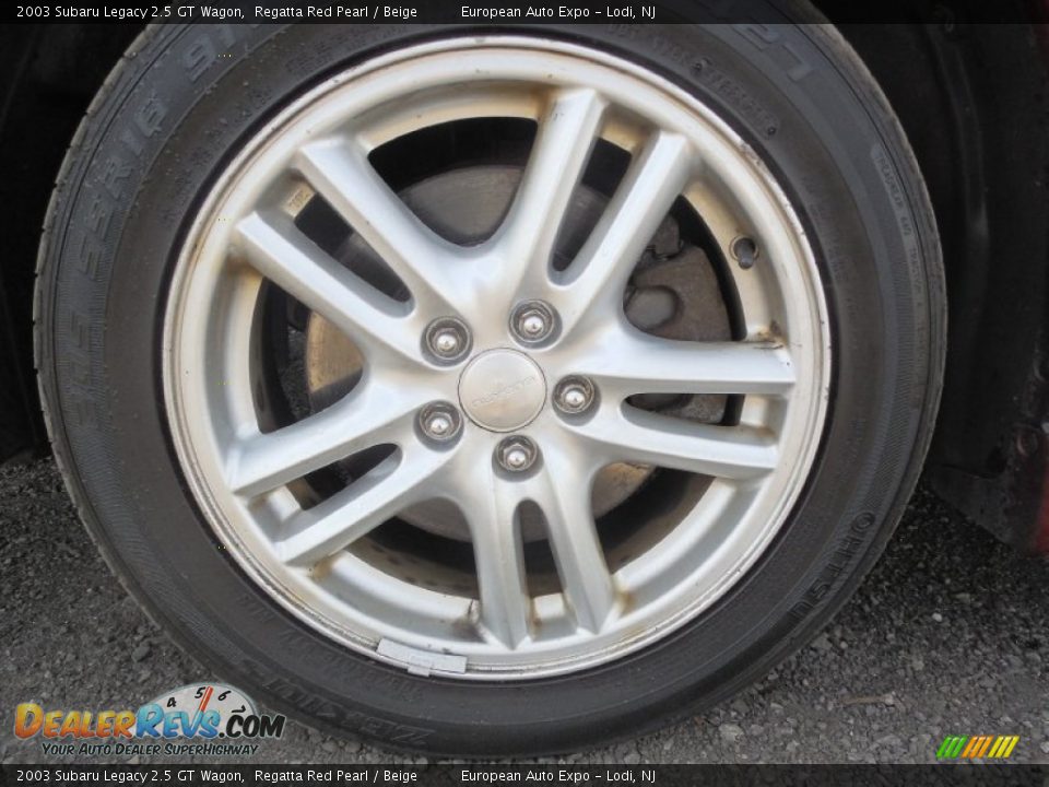 2003 Subaru Legacy 2.5 GT Wagon Regatta Red Pearl / Beige Photo #33