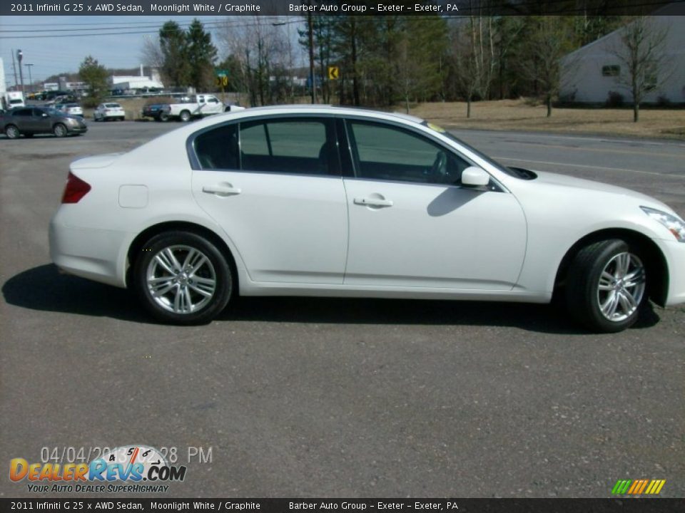 2011 Infiniti G 25 x AWD Sedan Moonlight White / Graphite Photo #4