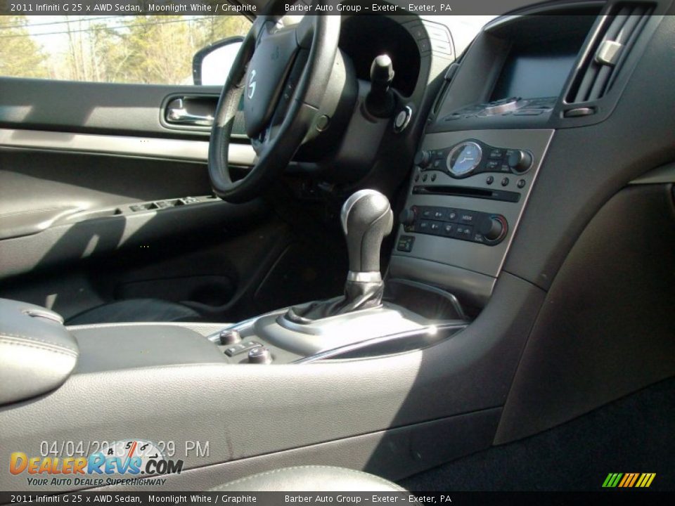 2011 Infiniti G 25 x AWD Sedan Moonlight White / Graphite Photo #9