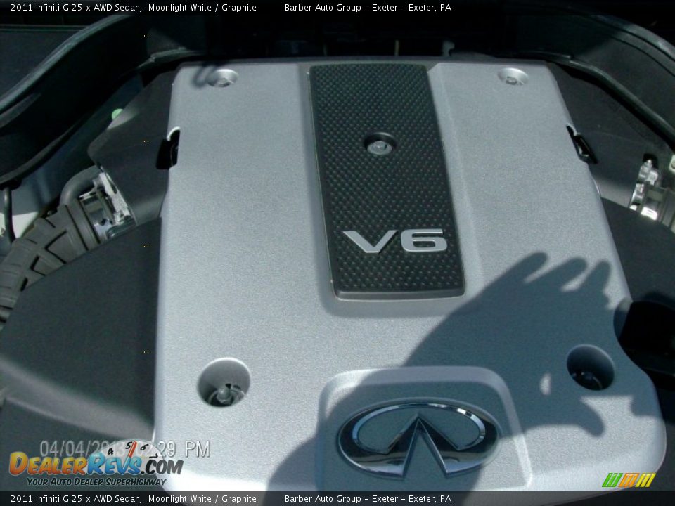 2011 Infiniti G 25 x AWD Sedan Moonlight White / Graphite Photo #10