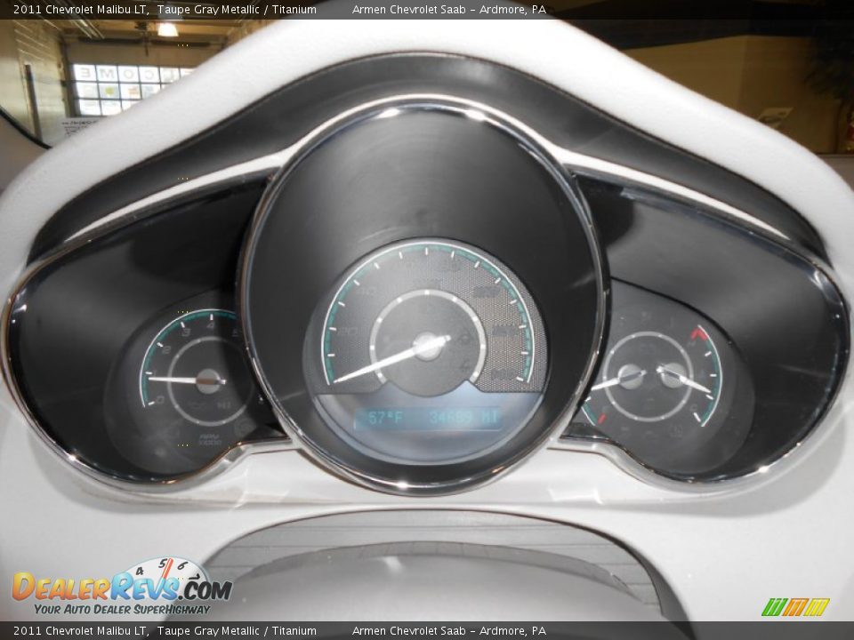 2011 Chevrolet Malibu LT Taupe Gray Metallic / Titanium Photo #25