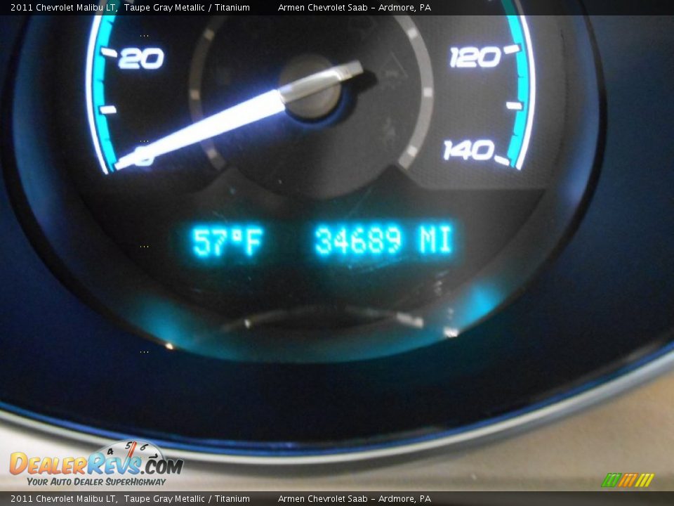 2011 Chevrolet Malibu LT Taupe Gray Metallic / Titanium Photo #26