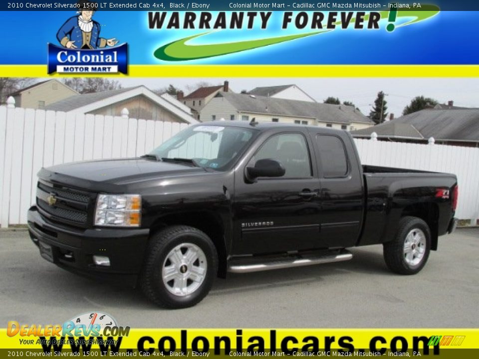 2010 Chevrolet Silverado 1500 LT Extended Cab 4x4 Black / Ebony Photo #1