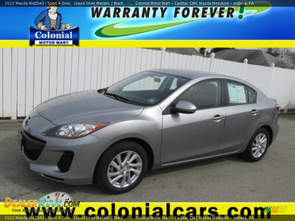 2012 Mazda MAZDA3 i Sport 4 Door Liquid Silver Metallic / Black Photo #1