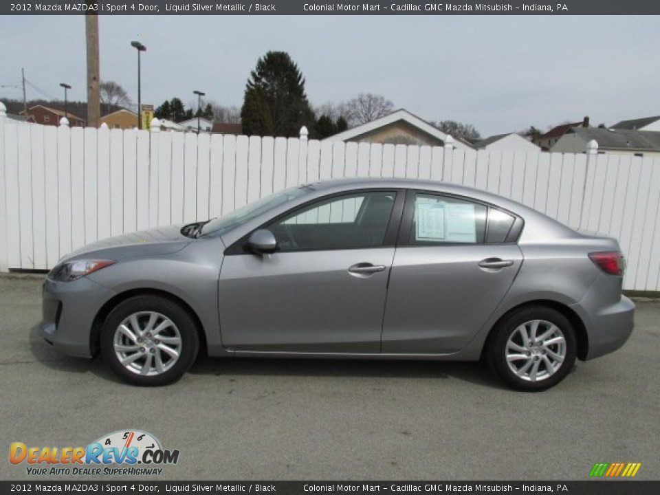 2012 Mazda MAZDA3 i Sport 4 Door Liquid Silver Metallic / Black Photo #2